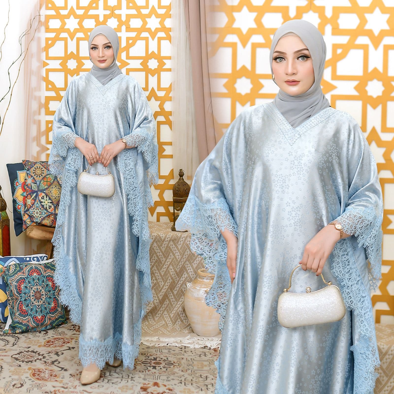 Wulan Kaftan warna Blue